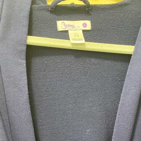 ❤️❤️Bump in the Night Maternity Day to Night Navy Blue Tie Hooded Robe - Picture 3 of 5